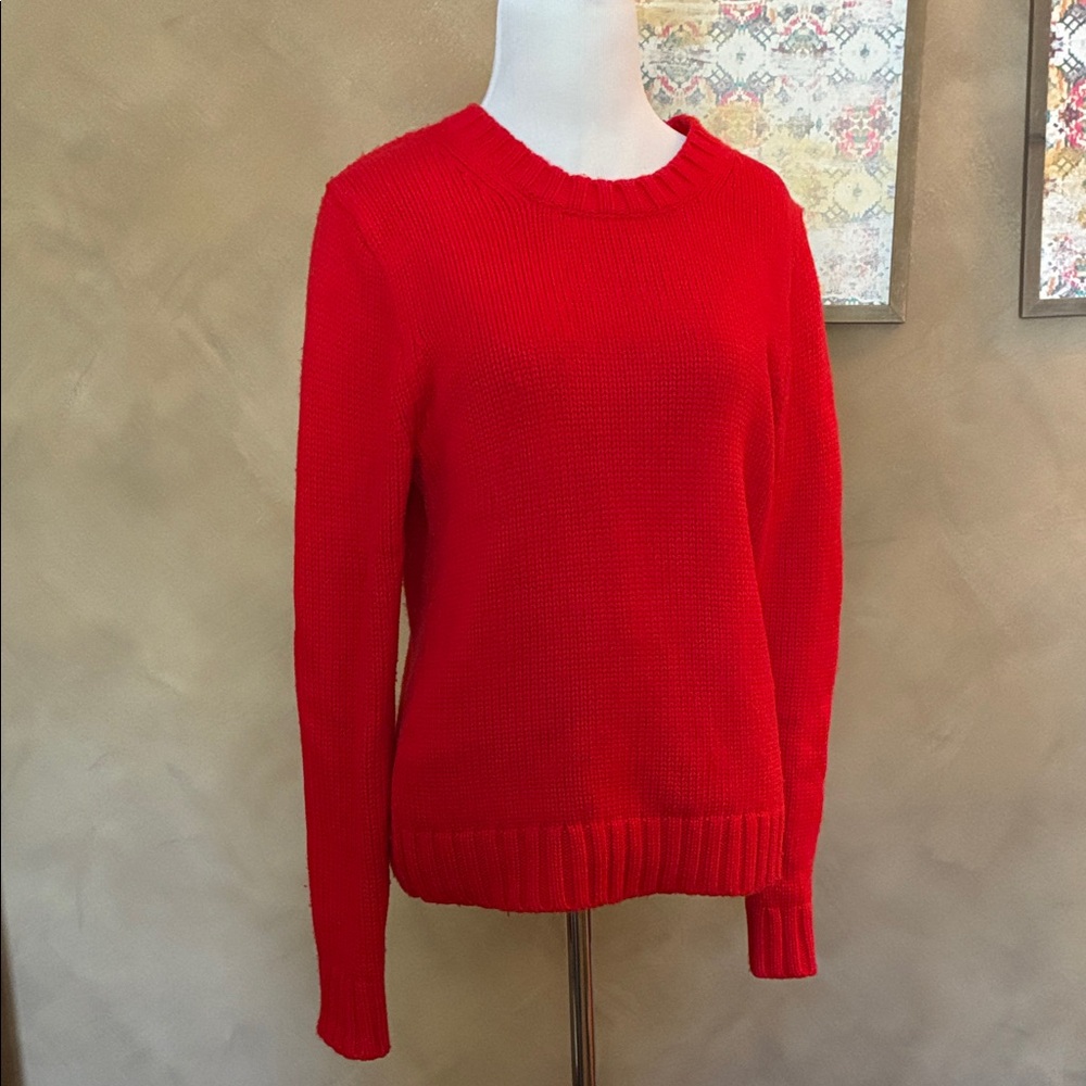 J. Crew Women's Red Crewneck Sweater